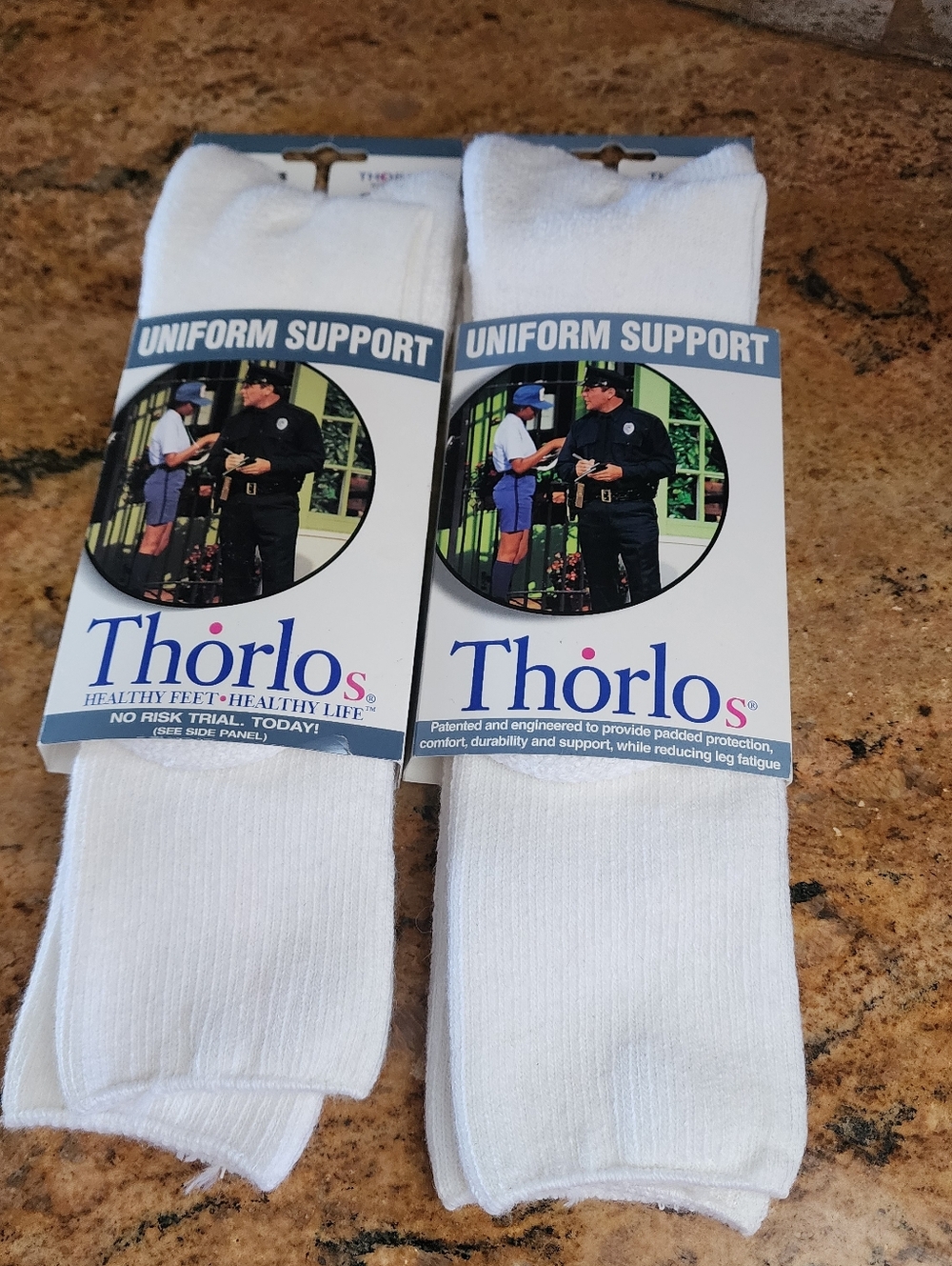 thor White Uniform Support Crew Socks - Men